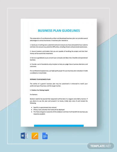 business-plan-guidelines-template