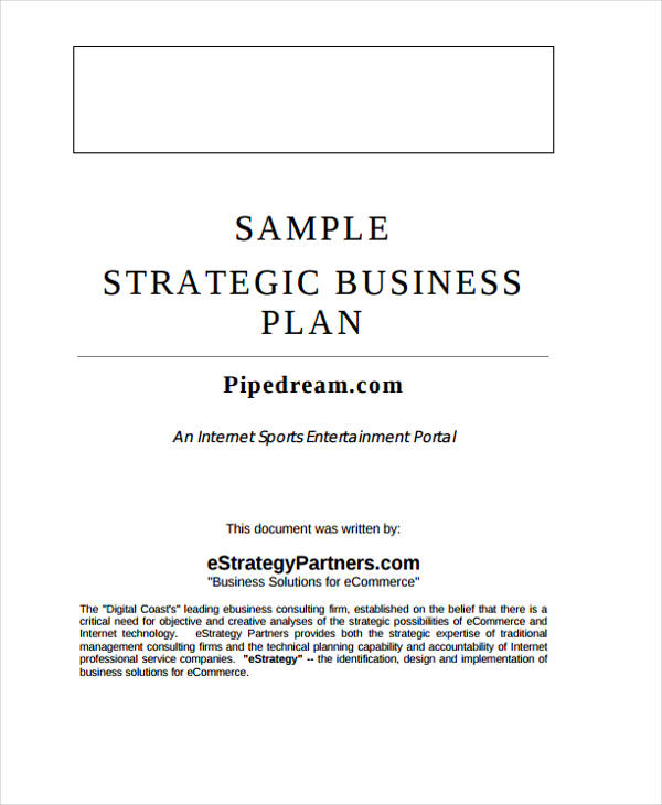business plan for strategic example