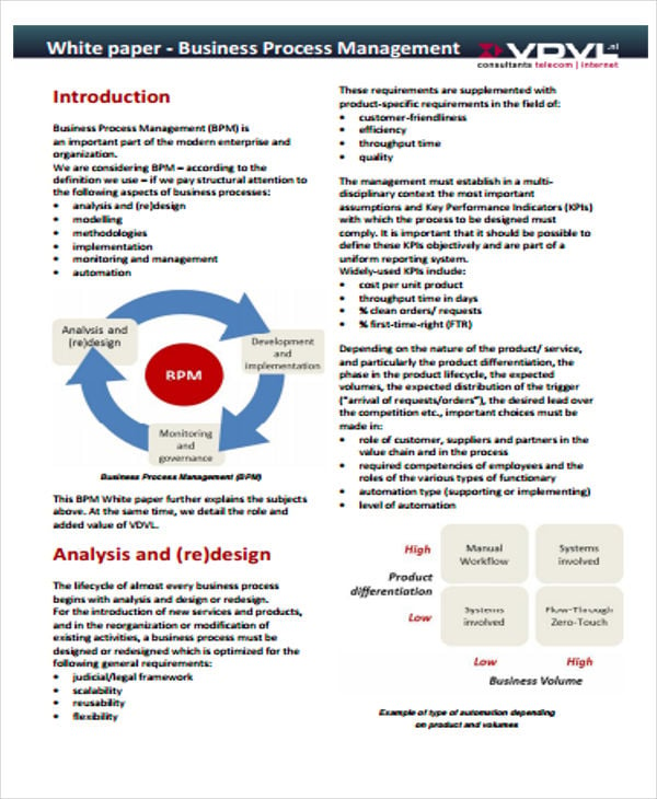 business process management white paper