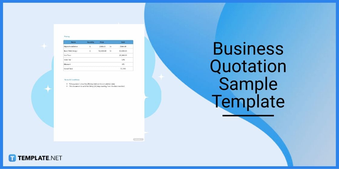 Business Quotation Sample Template ?width=550