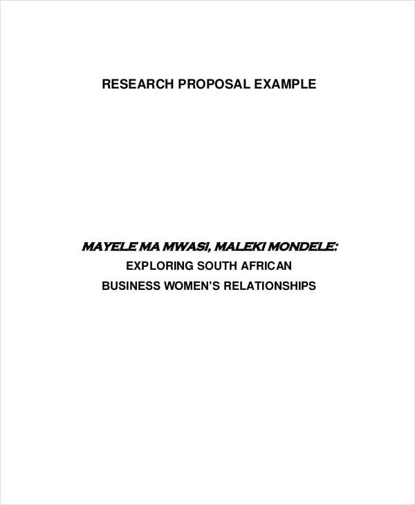 business research project proposal