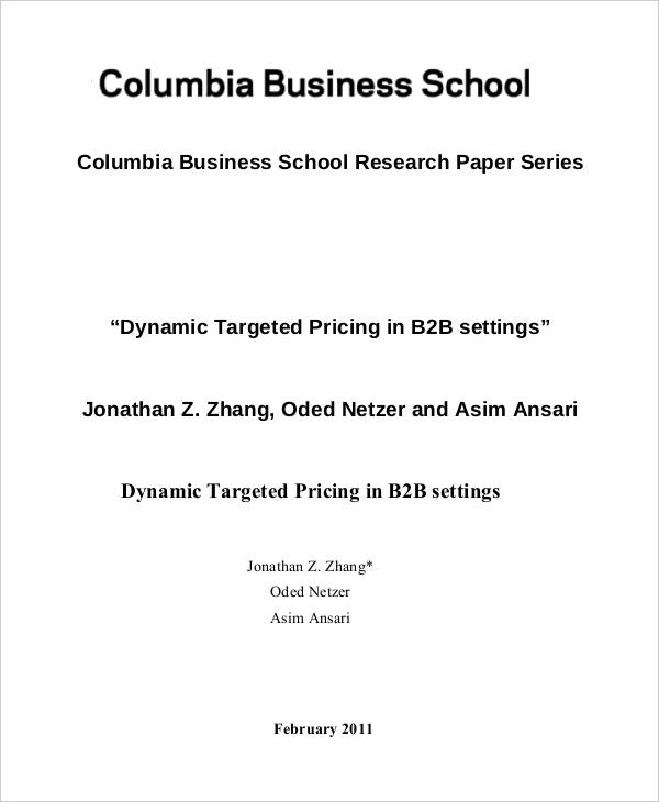 business school research paper