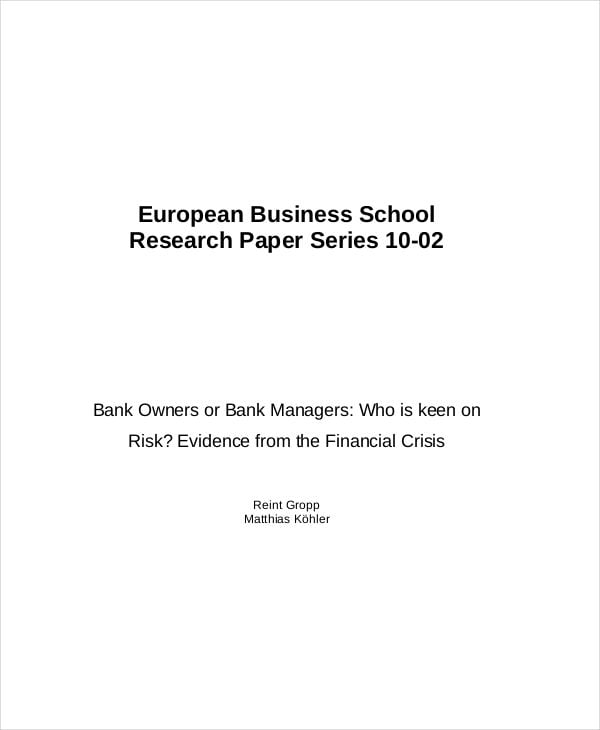 business school research paper