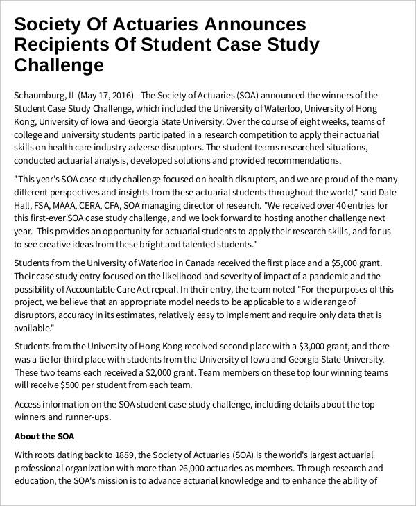 soa student research case study challenge