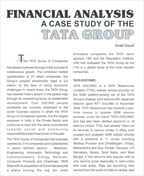 case study on finance function