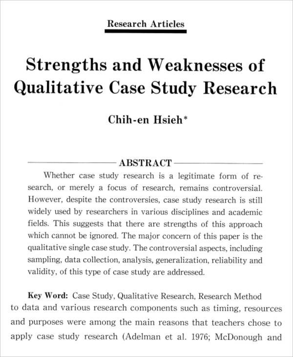 example case study qualitative research