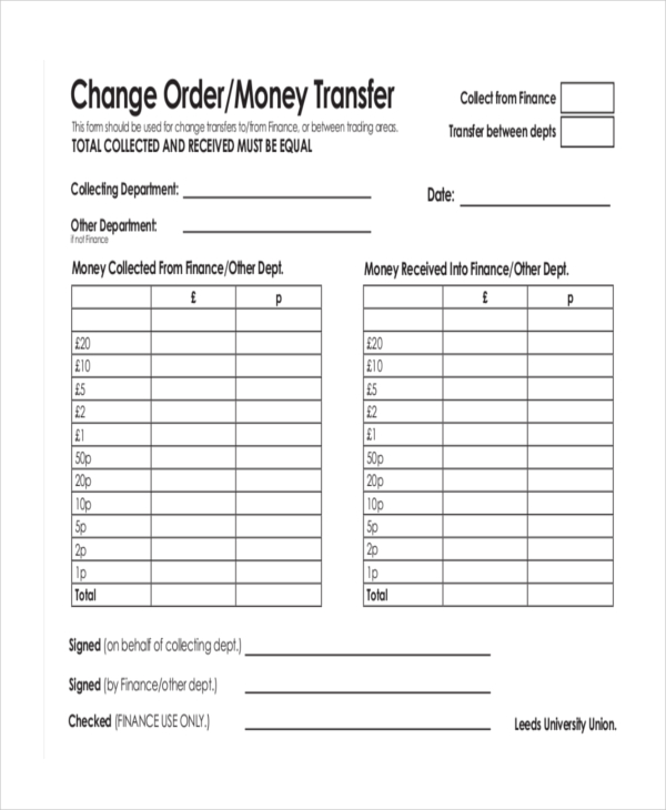 Money Order Forms 8+ Free Word, PDF Format Download