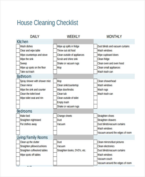 36 Printable Checklist Templates