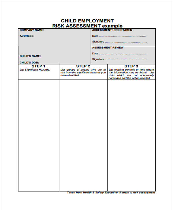 30+ Risk Assessment Samples