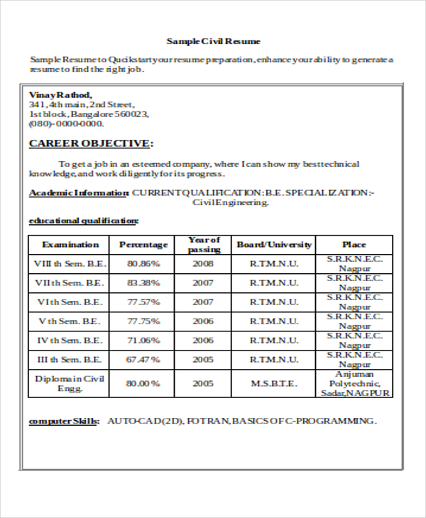 20+ Engineering Resume Templates in PDF