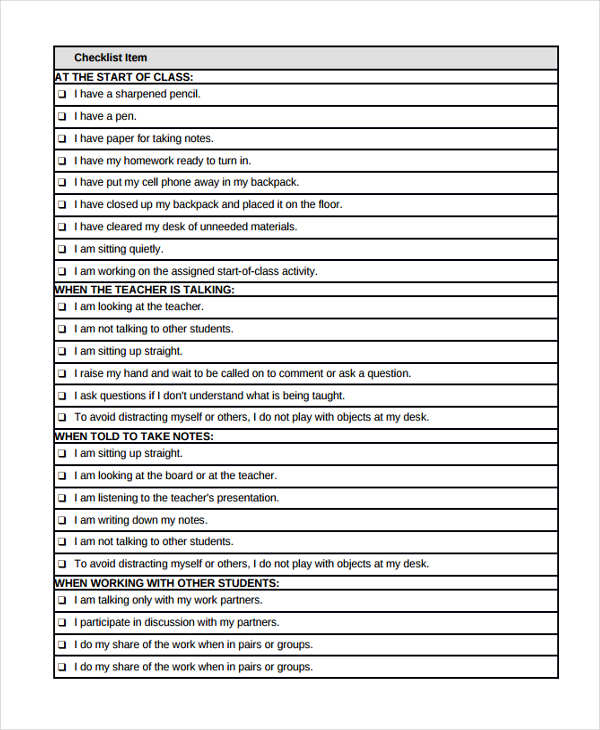 39 Checklist Templates In PDF