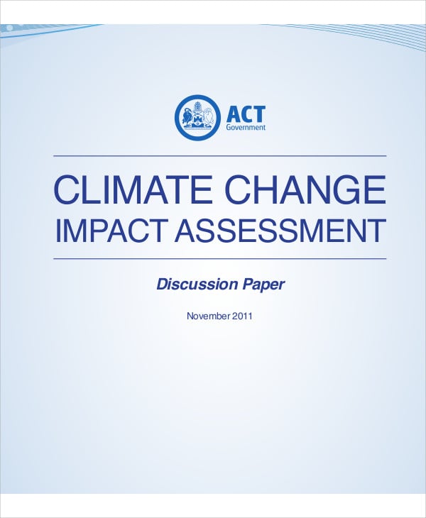 climate change impact assessment