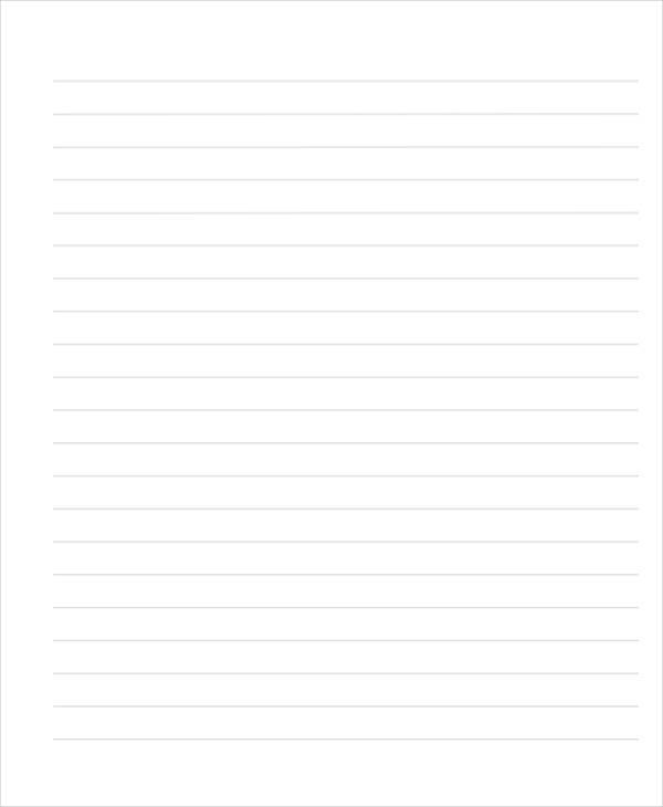 Editable Lined Paper Template 2785