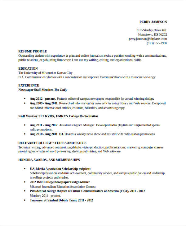 36+ Resume Format - Word, PDF