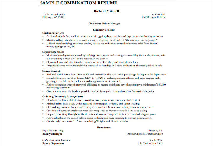 combination-resume-sample