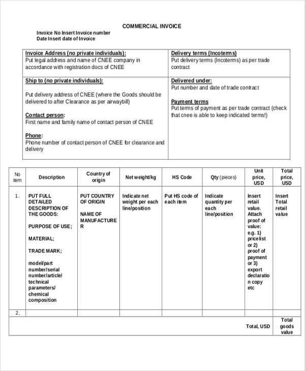 Delivery Invoice Template 5+ Free Word, PDF, Format Download