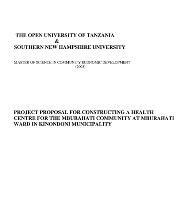 community health project proposal