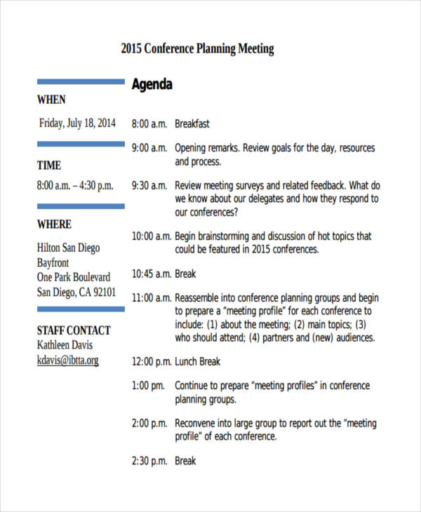 How To Create A Meeting Agenda Template