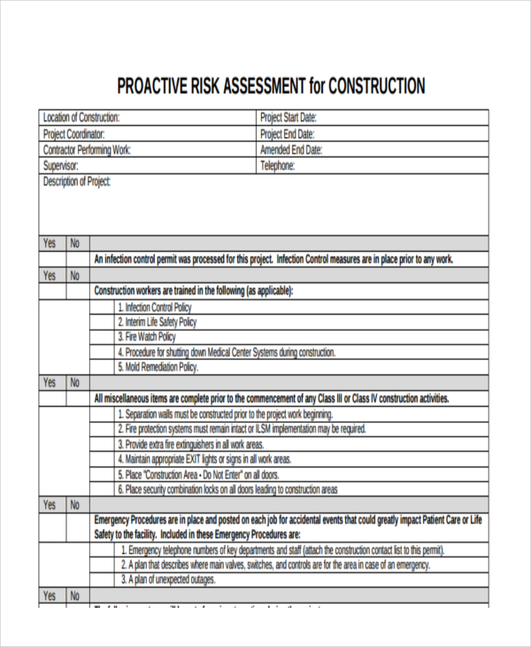 37+ Risk Assessment Templates | Free & Premium Templates