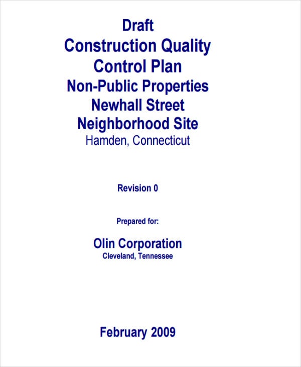 construction quality management plan