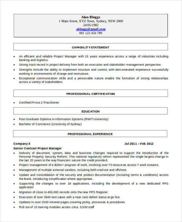 32+ Manager Resume Templates - PDF, DOC