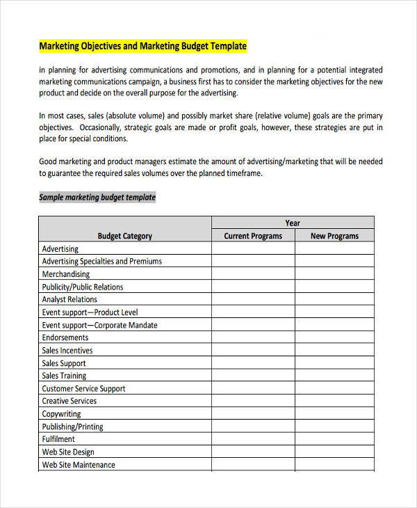 15+ Corporate Budget Templates Word, PDF, Excel