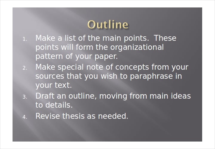 creative research outline paper