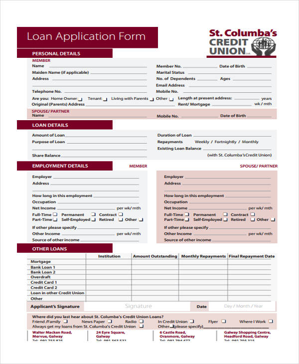 credit union loan application