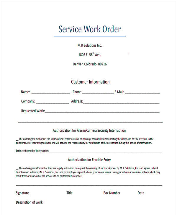 31-work-order-formats-word-pdf-docs