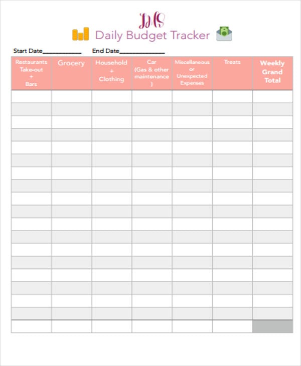 personal finance template to manage daily expenses