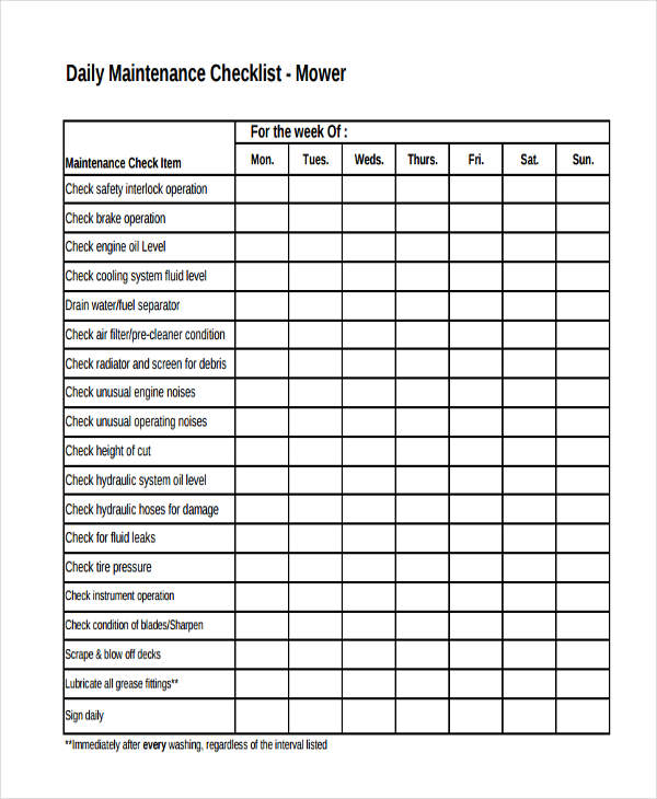 39 Checklist Templates in PDF