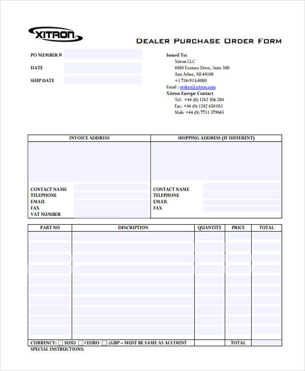 dealer-purchase-order-form