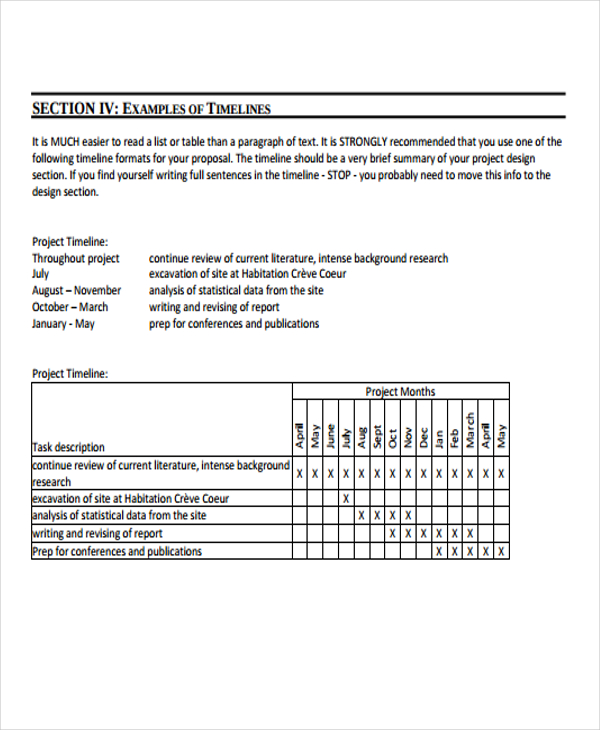 design project proposal timeline