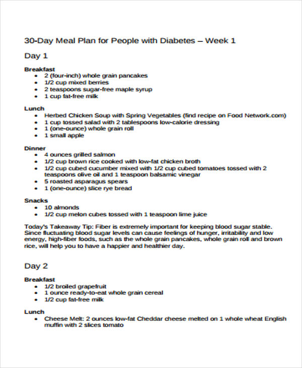 18 Diet Plan Templates Sample Example Format Download 2098