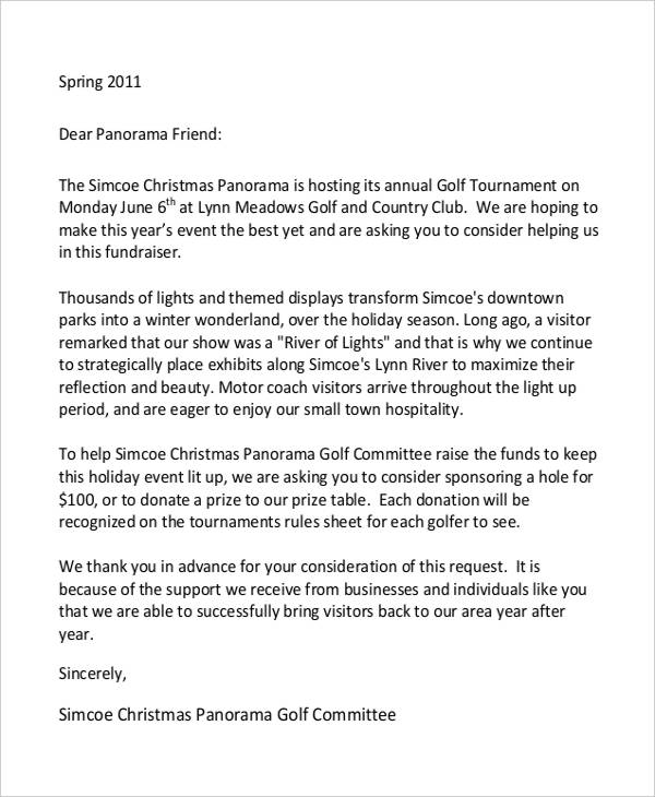 donation prize request letter