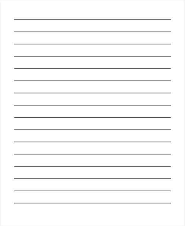 how to print lined paper in pages