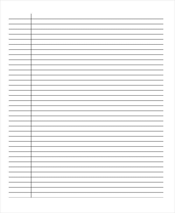 editable lined paper