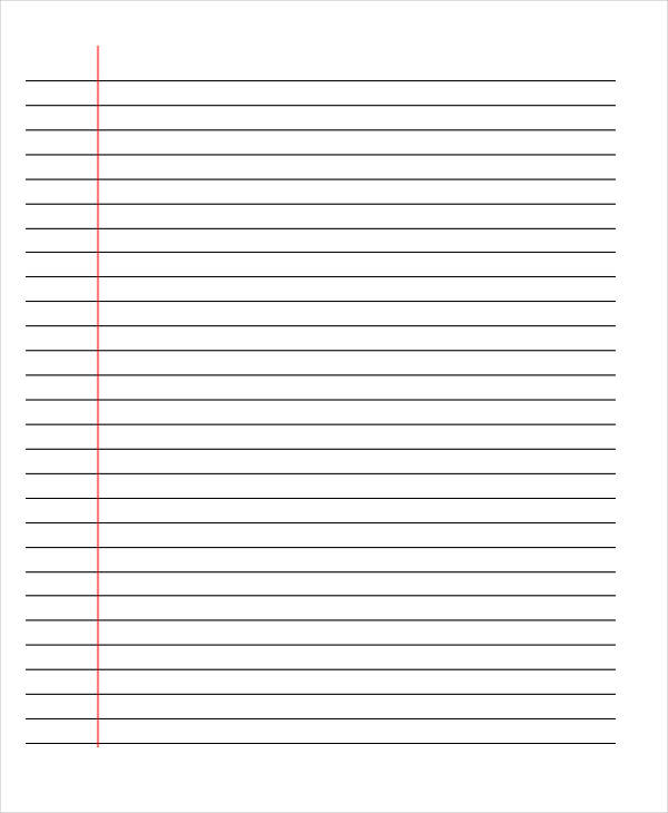 double lined paper template