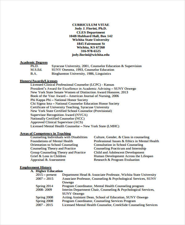 Academic Dean Resume Sample