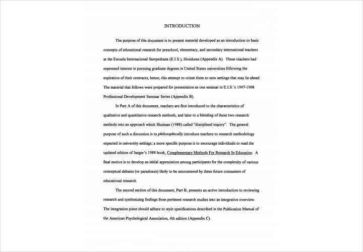 education research paper introduction