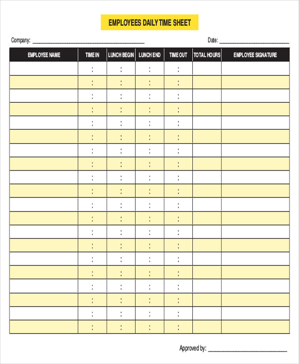 30+ Printable Timesheet Templates - Word, PDF