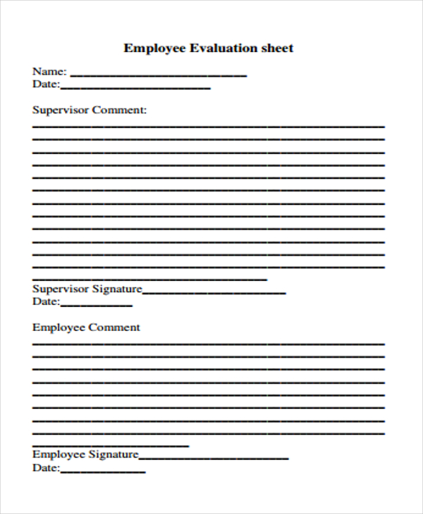 Evaluation Sheet Templates - 9+ Free Word, PDF Format Download