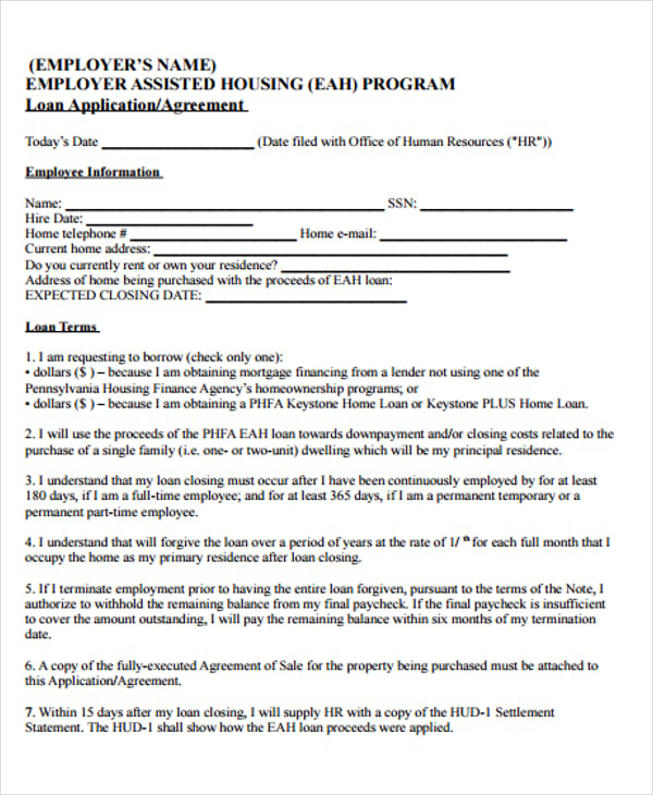 25  Loan Agreement Form Templates Word PDF Pages