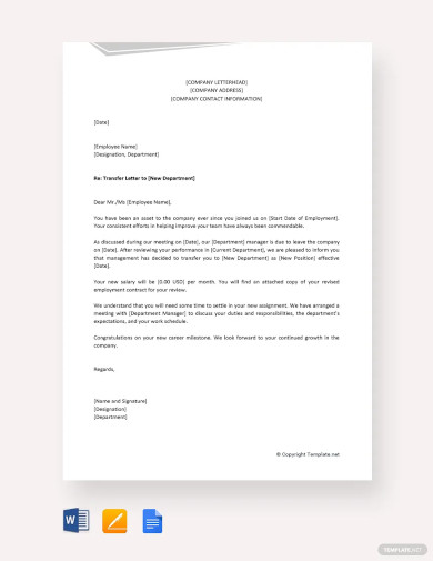 21 Employee Transfer Letter Templates Pdf Doc Free And Premium Templates