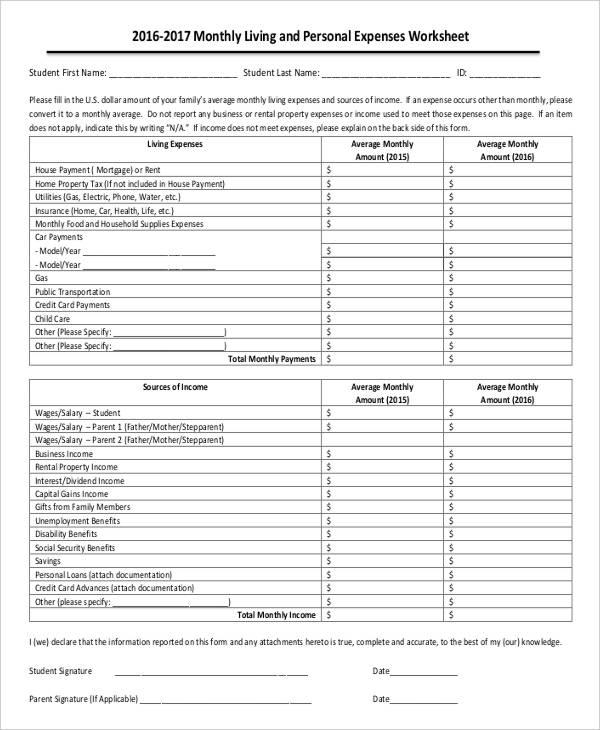 33+ Expense Sheet Templates