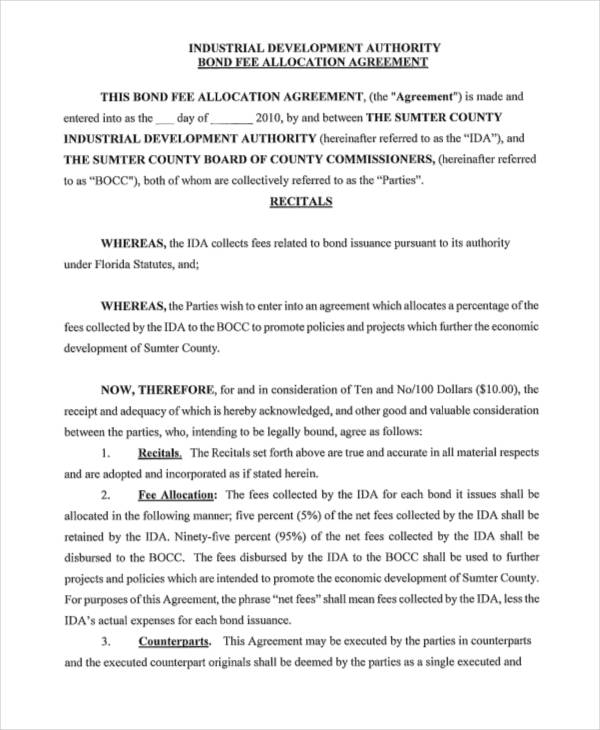 allocation-agreement-templates-7-free-word-pdf-format-download
