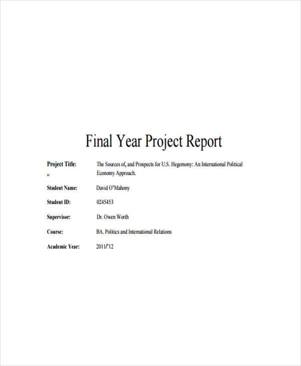 final year project report