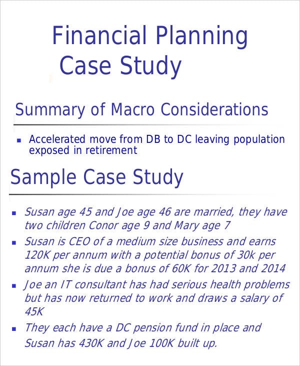 financial planning case study