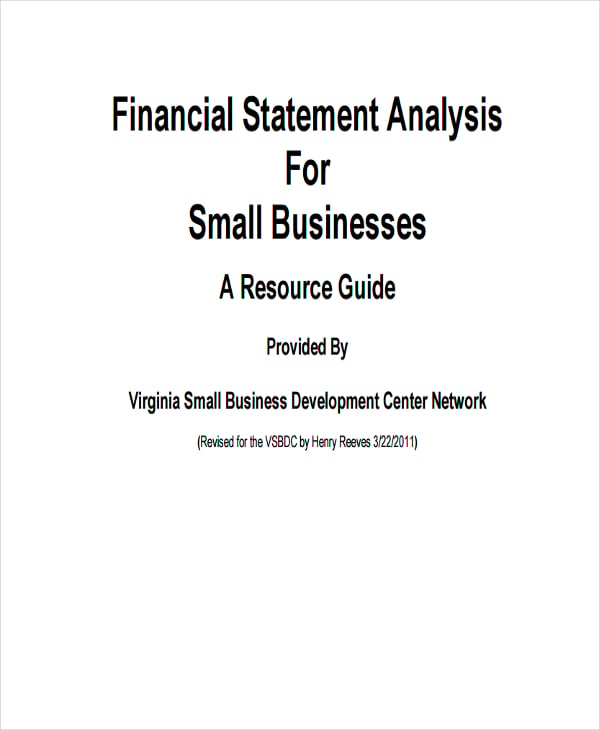 financial statement for small business