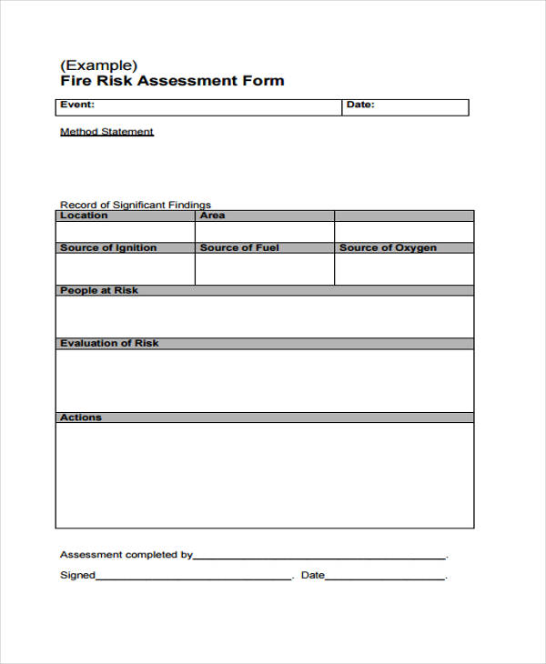 30+ Risk Assessment Samples